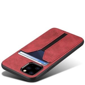 SUTENI iPhone 11 Pro Wallet Case-Red